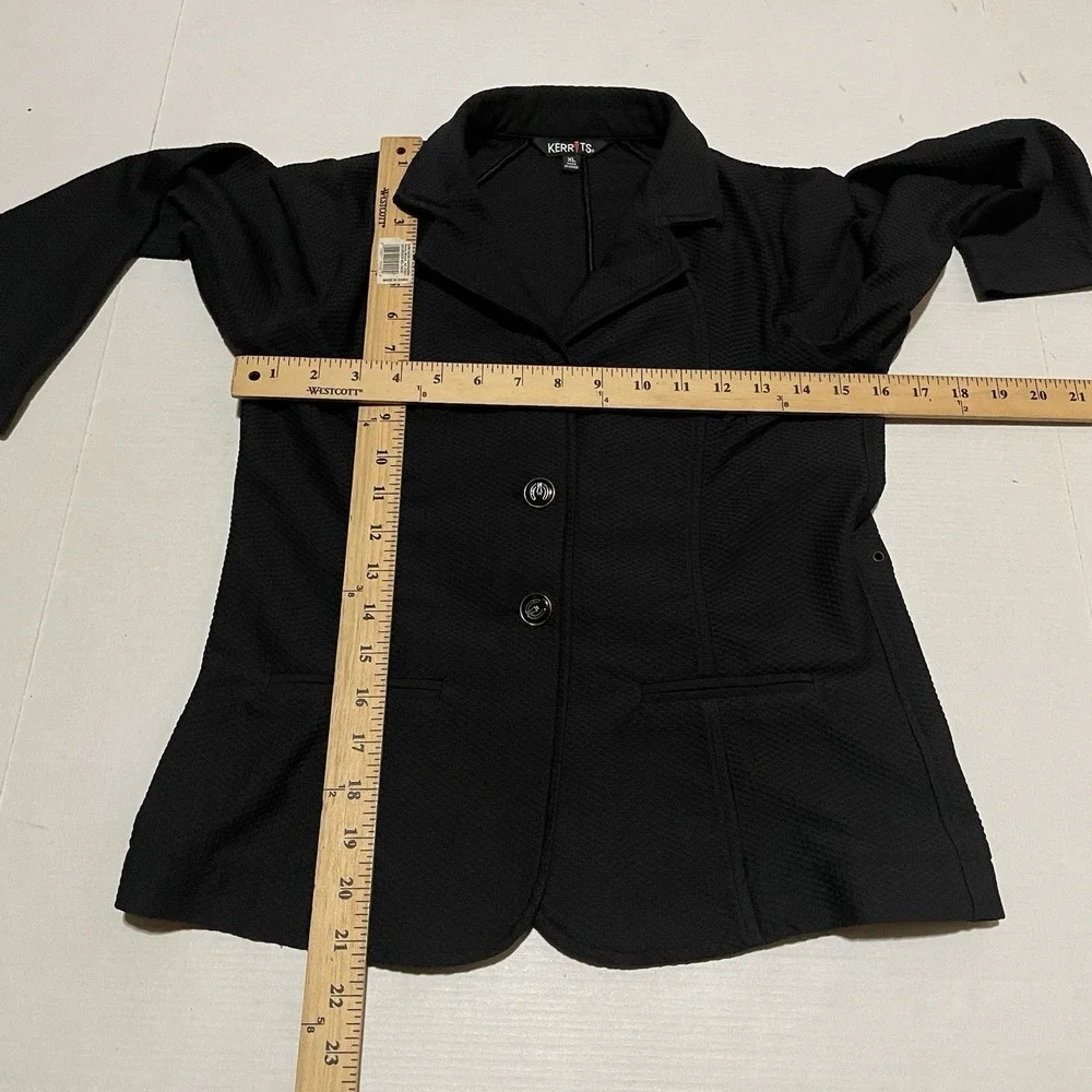 Kerrits Girls XL Black Equestrian Show Jacket Riding Coat 3 Button Stretch
